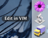 Edit in VIM icon in the Dock